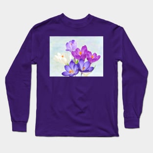 Spring Crocus Flowers Long Sleeve T-Shirt